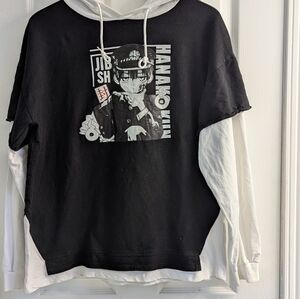 Black and White Graphic Hoodie